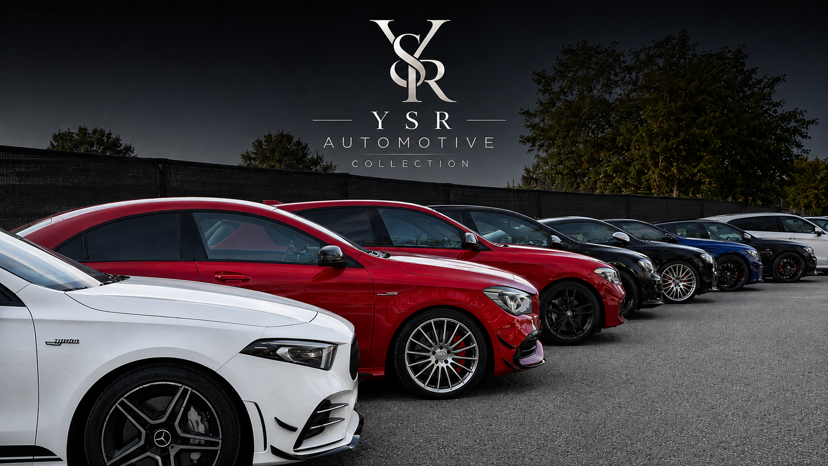 Vehicles prepared and lined up at YSR Automotive